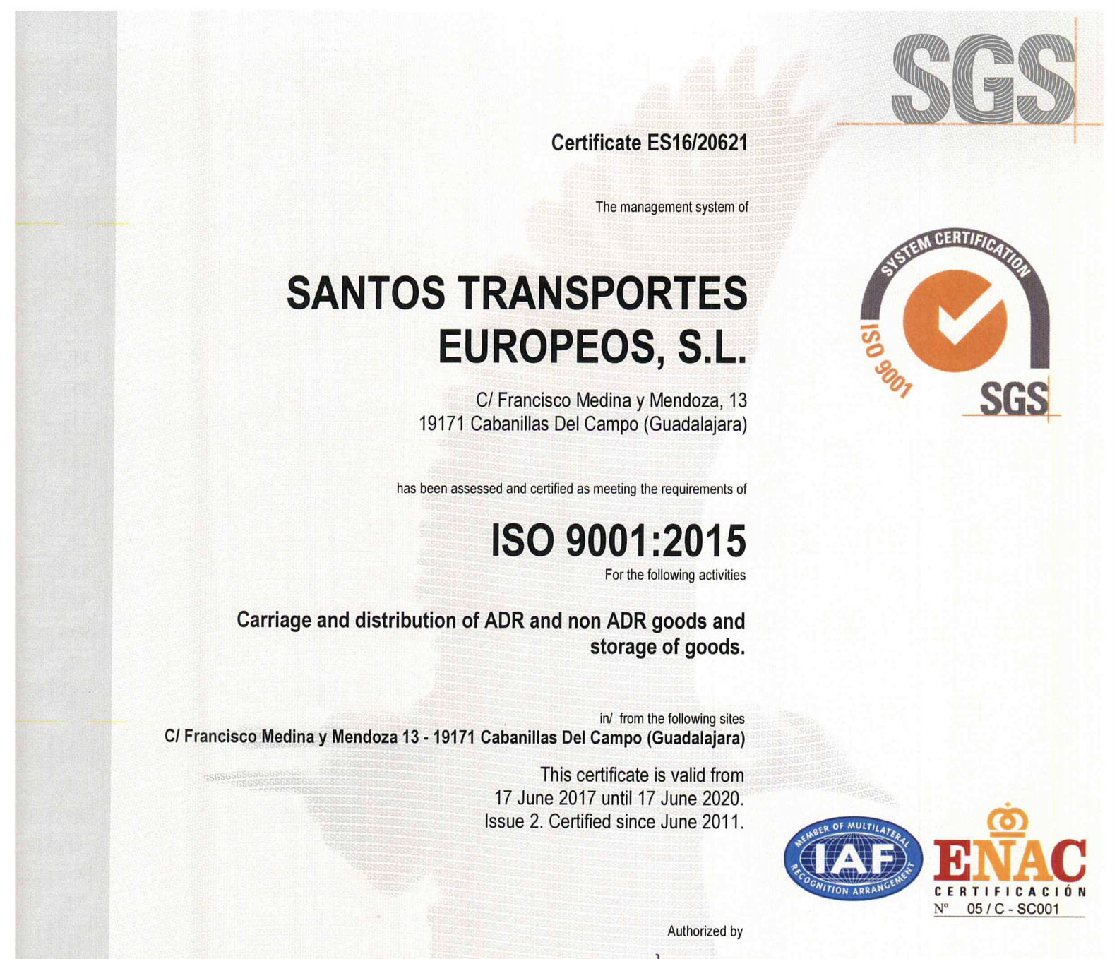 Certificación ISO 9001